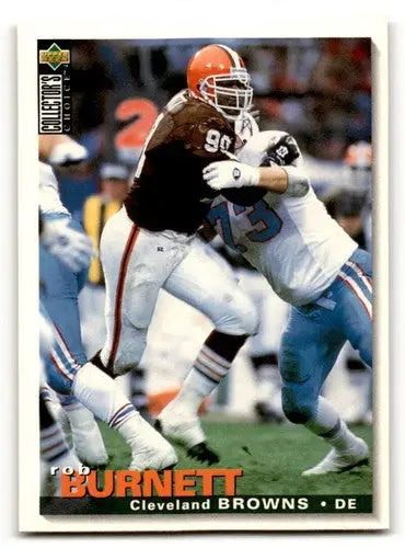 Original gloss Cleveland Browns football card featuring Rob Burnett from 1995 Collector’s Choice