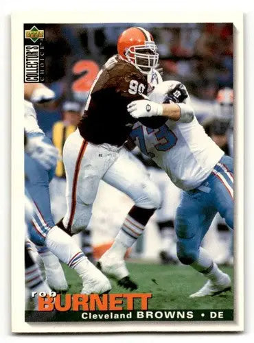 Original gloss football trading card of Rob Burnett Cleveland Browns C ID 59939