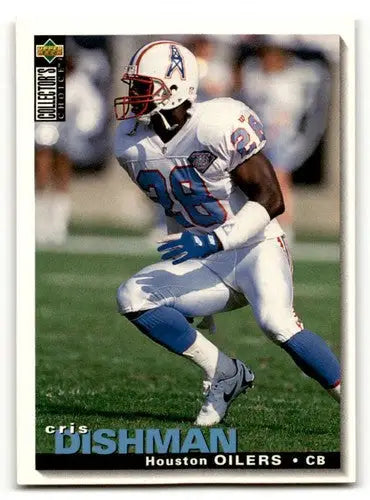 Original gloss Cris Dishman Houston football card from 1995 Collector’s Choice Houston Oilers