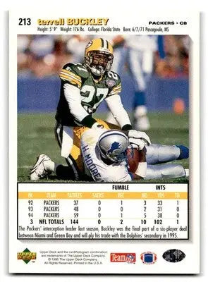 1995 Collector’s Choice #213 Terrell Buckley Player’s Club - Football Card Single