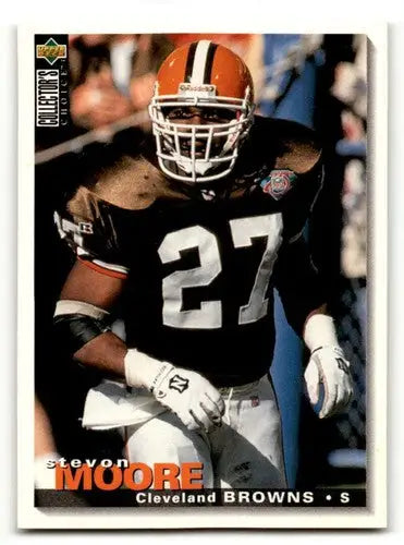 Original gloss Stevon Moore football card from 1995 Collector’s Choice Cleveland Browns