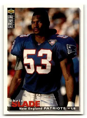 Chris Slade football card with original gloss from 1995 Collector’s Choice for England Patriots