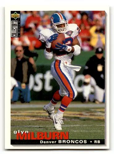 Glyn Milburn football card 1995 Collector’s Choice #284 with original gloss Broncos