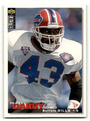 Buffalo Bills football card featuring Matt Darby from 1995 Collector’s Choice series