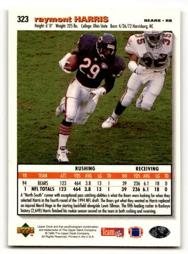 1995 Collector’s Choice #323 Raymont Harris Pittsburgh Steelers Foot ID:59878 - Football Card Single