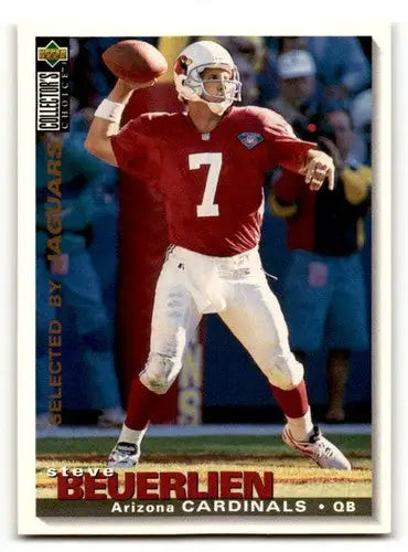 Original gloss Football trading card featuring Steve Beuerlein Jacksonville Jaguars collectible