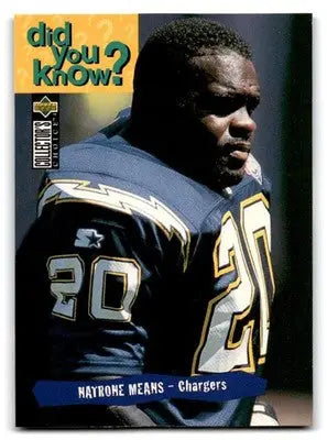 1995 Collector’s Choice #41 Natrone Means - Football Card Single
