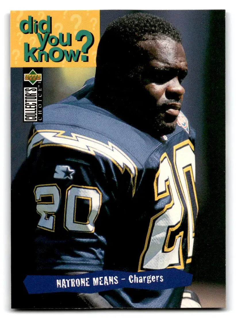 1995 Collector’s Choice #41 Natrone Means - Football Card Single