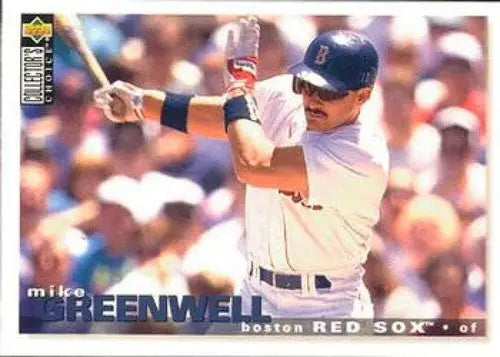 Original gloss Mike Greenwell baseball card featuring Red Sox from 1995 Collector’s Choice