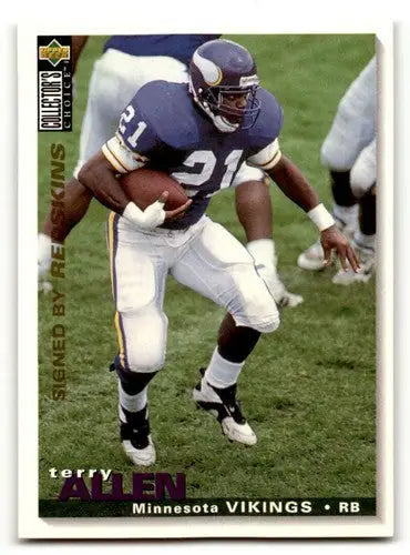 Terry Allen Washington football card from 1995 Collector’s Choice Washington Redskins football