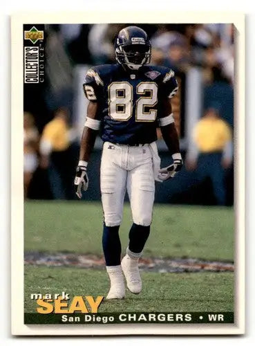 Original gloss Mark Seay San Diego Chargers football card from 1995 Collector’s Choice