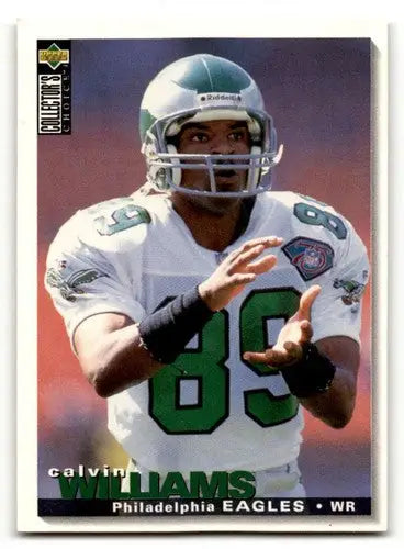Calvin Williams Philadelphia Eagles football card with original gloss from 1995 Collector’s Choice