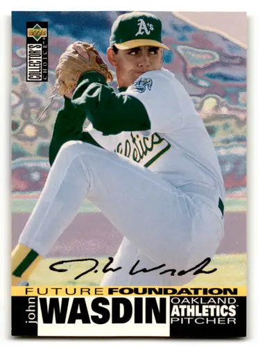 1995 Collector’s Choice Gold Signature John Wasdin baseball card athletics ID 60810