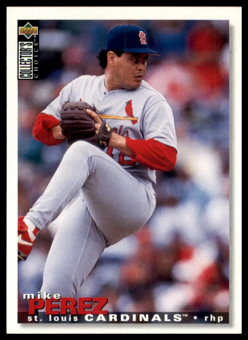 1995 Collector’s Choice Mike Perez 199 St. Louis Cardinals NM - Baseball Card Single