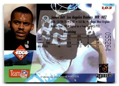 1995 Collector’s Edge #103 James Jett Gold Logo - Football Card Single
