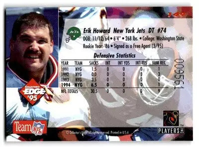 1995 Collector’s Edge #149 Erik Howard - Football Card Single