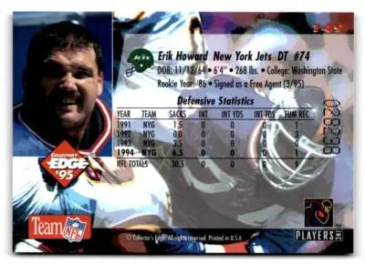 1995 Collector’s Edge #149 Erik Howard Gold Logo - Football Card Single