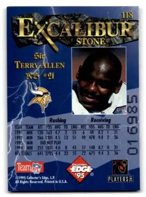 1995 Collector’s Edge Excalibur #118 Terry Allen - Football Card Single