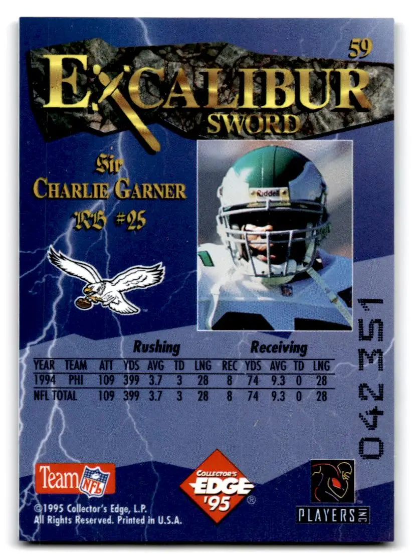 1995 Collector’s Edge Excalibur #59 Charlie Garner - Football Card Single