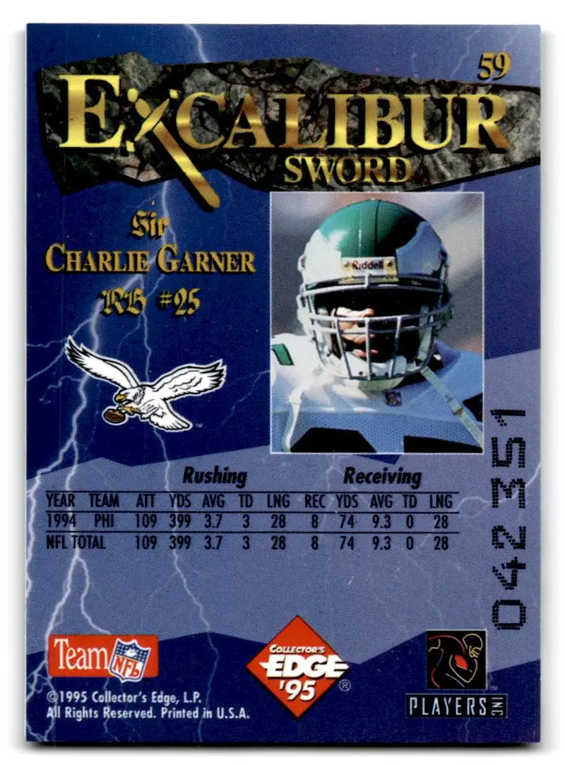 1995 Collector’s Edge Excalibur #59 Charlie Garner - Football Card Single