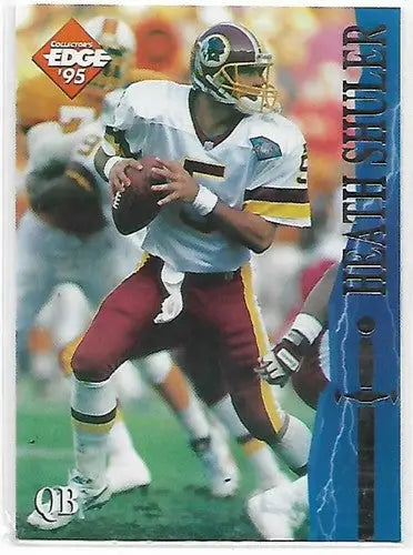 Original gloss of Heath Shuler football card from 1995 Collector’s Edge Excalibur Simply Sandoval sports cards collection