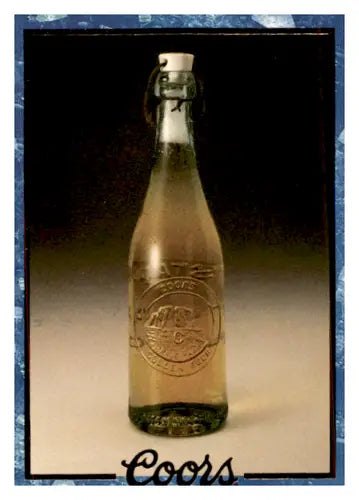 Vintage Coors beer bottle with original gloss and embossed Castle Rock design