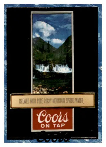 Coors on tap scenic sign with original gloss, on-tap scenic sign near mint NM
