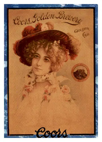 Vintage Coors beer advertisement featuring original gloss Calendar Girl cover from 1995