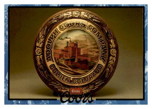 Vintage Coors beer tray featuring original gloss on Centennial Wall Plaque display
