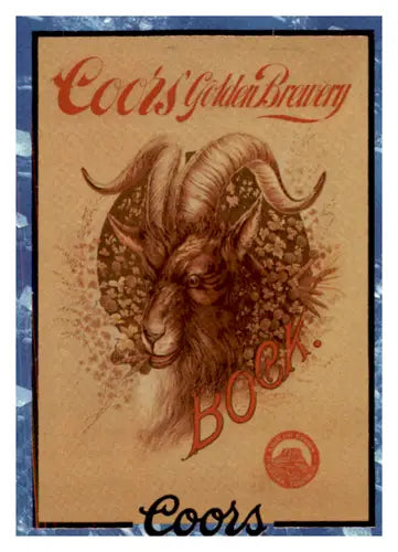 Original gloss Coors Bock beer advertisement on 1995 Coors #5 Golden Bock Beer Poster NM near mint