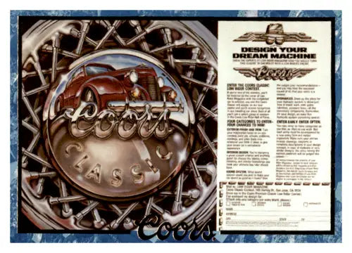 Original gloss of 1995 Coors Dream Machine Ad featuring Simply Sandoval contest