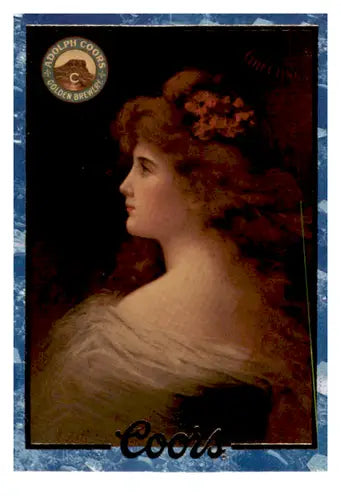 Vintage Coors beer advertisement featuring original gloss holiday calendar cover girl