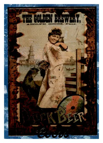Vintage oriental bock beer advertisement on a 1995 Coors Bock Beer Poster NM