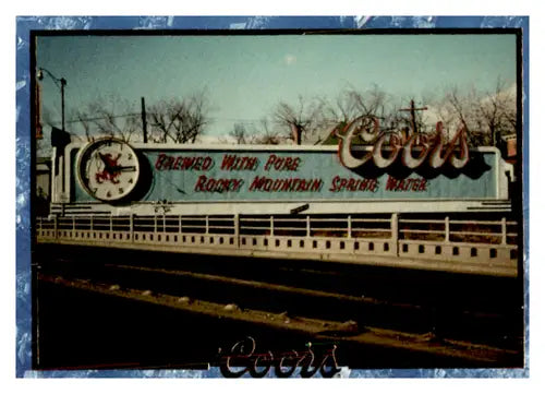 Vintage Coors sign with original gloss on lion clock billboard from 1995 near mint