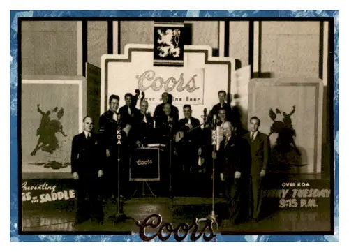 Vintage Coors beer advertisement with original gloss featuring Saddle Band Simply Sandoval