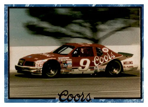 Red and white Coors NASCAR racing car with original gloss from 1995 Nascar Racing NM