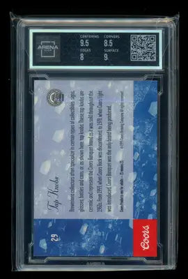 Graded collectible Coors Tap Knops card with Arena Club Coors Tap Knops description