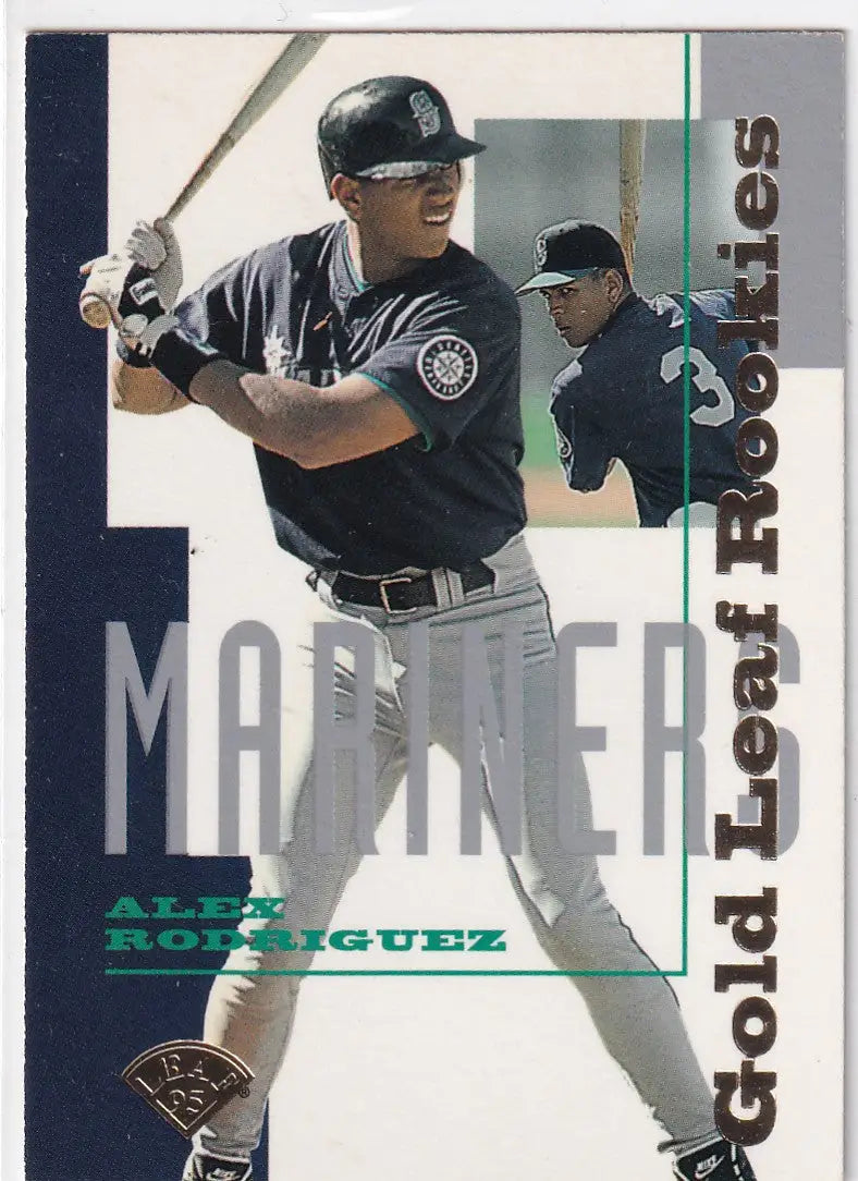 1995 DONRUSS #1 ALEX RODRIGUEZ GOLD LEAF ROOKIES- SEATTLE MARINERS