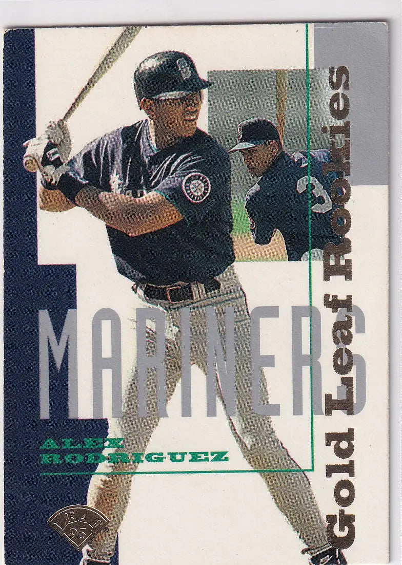 1995 DONRUSS #1 ALEX RODRIGUEZ GOLD LEAF ROOKIES- SEATTLE MARINERS - Baseball Card Single