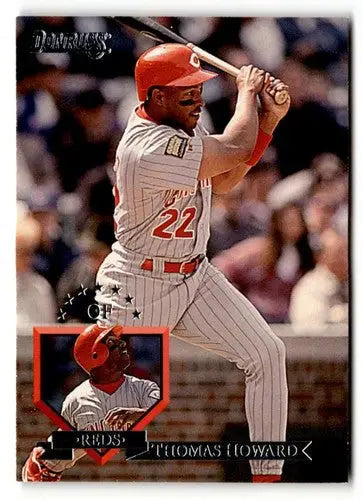 Original gloss Thomas Howard baseball card from 1995 Donruss #100 featuring Thomas Howard