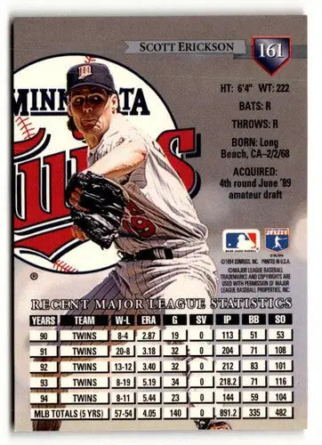 1995 Donruss #161 Scott Erickson NM ID:50787 - Baseball Card Single