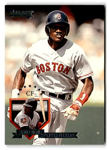 Otis Nixon baseball card with original gloss from 1995 Donruss Red Sox series