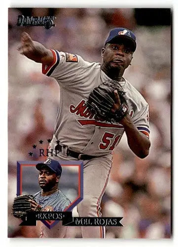 Original gloss 1995 Donruss Mel Rojas baseball card featuring Mel Rojas and Simply Sandoval