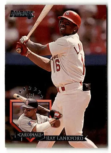 Ray Lankford baseball card from 1995 Donruss with original gloss featuring Simply Sandoval