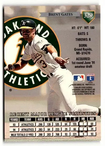 1995 Donruss #329 Brent Gates NM ID:50805 - Baseball Card Single