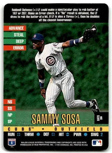 1995 Donruss Top of the Order #205 Sammy Sosa NM-MT Cubs - Baseball Card Single