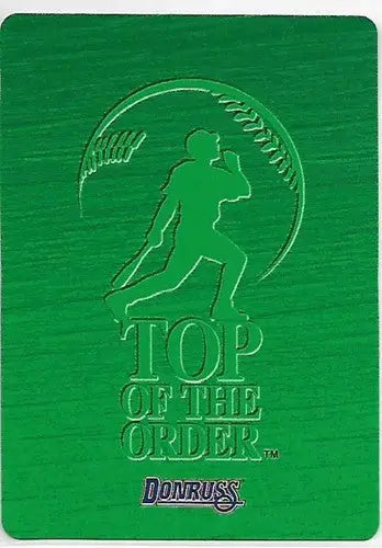 Green baseball card featuring Ken Caminiti from 1995 Donruss Top of the Order NM-MT