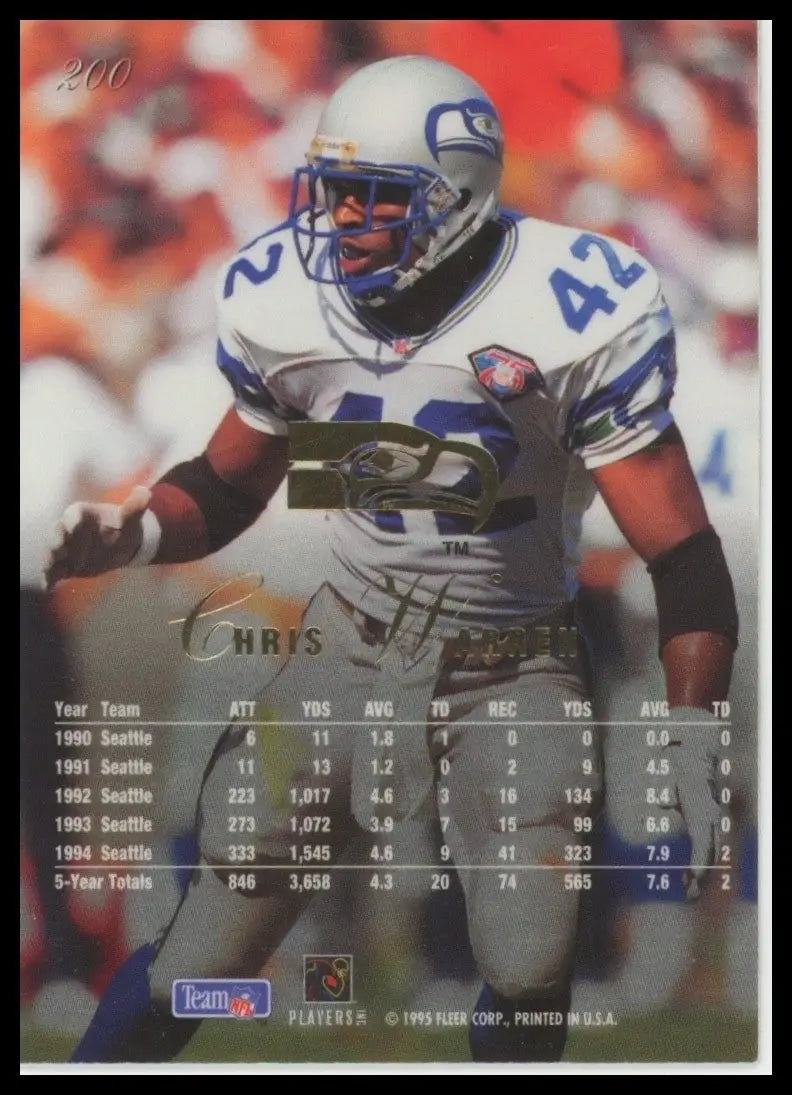 1995 Flair - Chris Warren #200 - Football Card Single