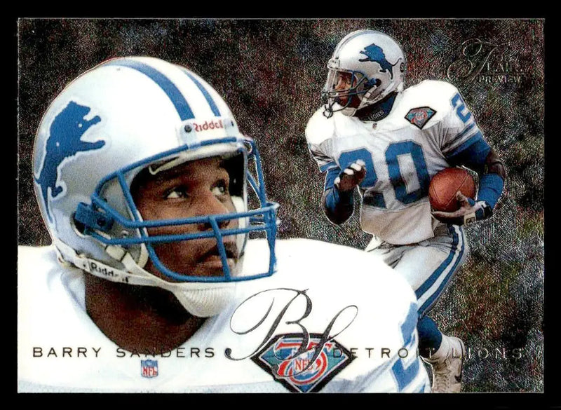 1995 Fleer #10 Barry Sanders Flair Preview - Football Card Single
