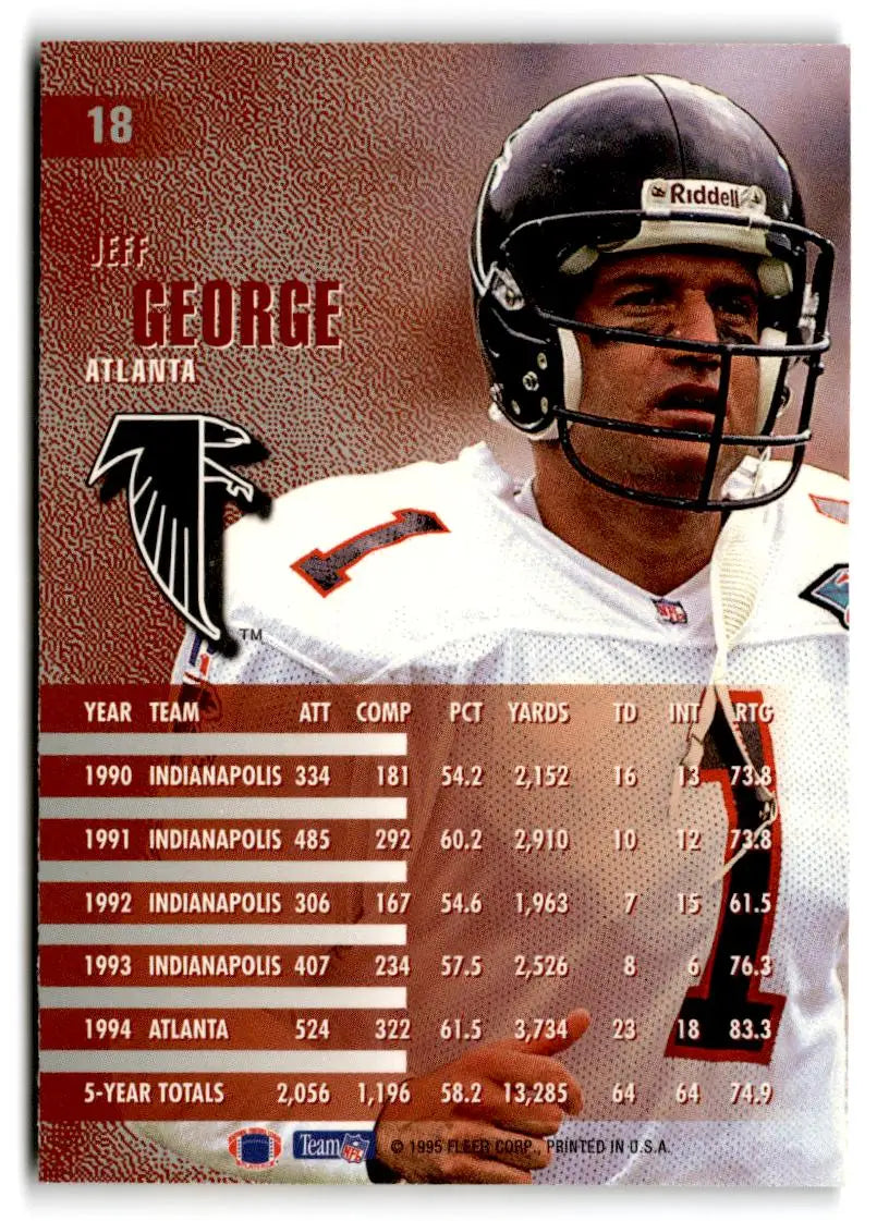 1995 Fleer #18 Jeff George - Football Card Single